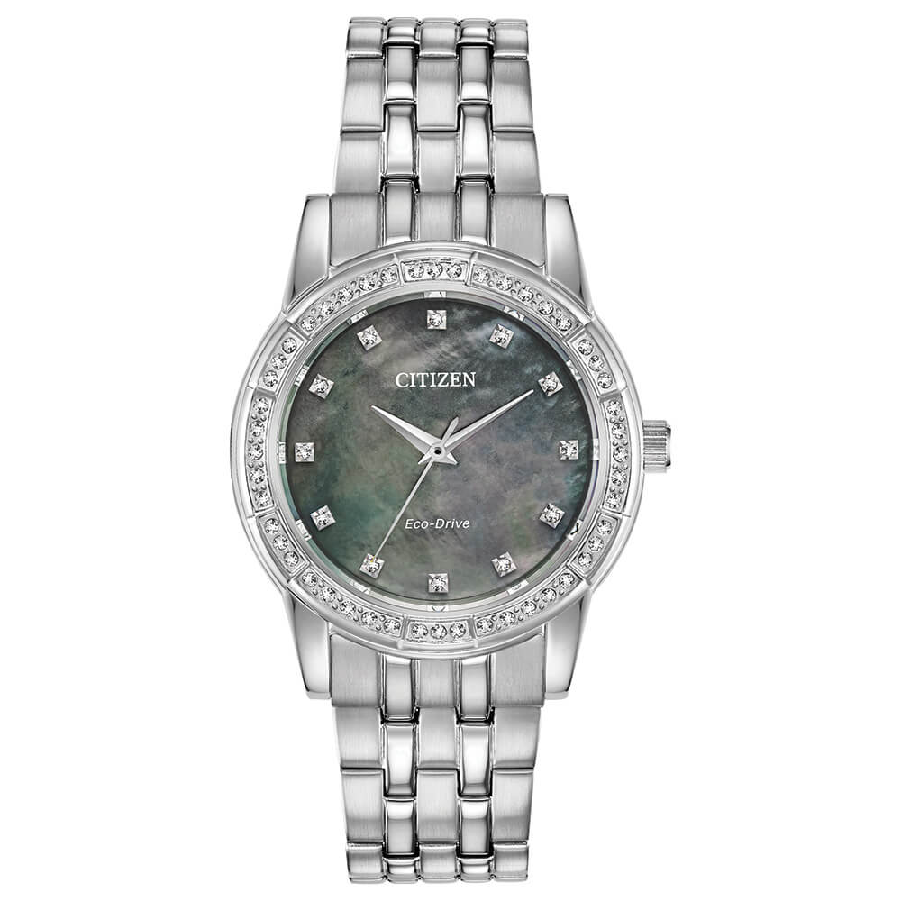 Citizen eco drive swarovski crystal watch hot sale